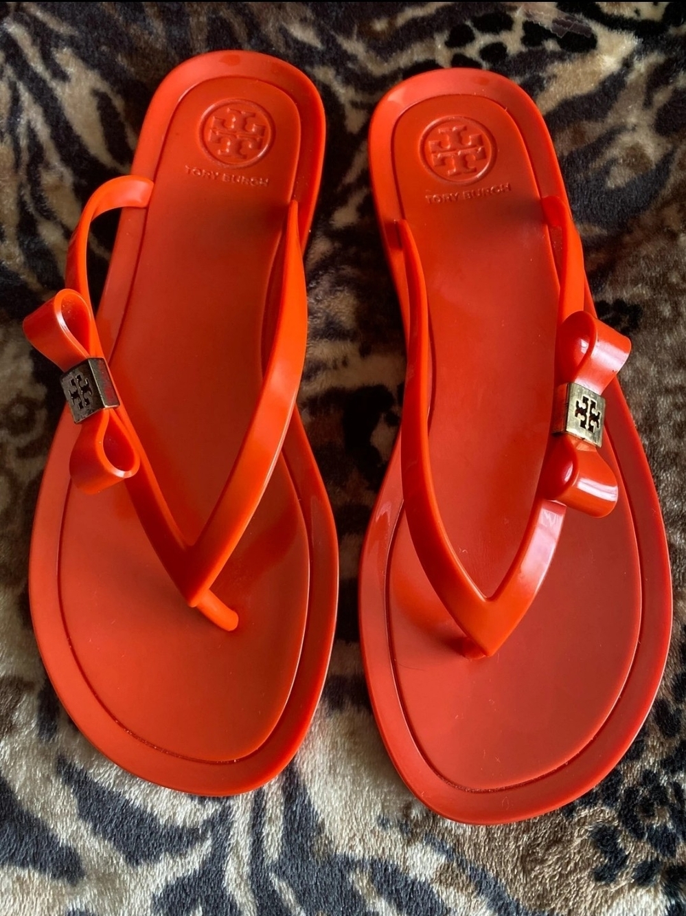 Tory Burch jelly bow thong flip-flop sandal US 6